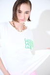 T-SHIRT DOPPIA STAMPA LOVE VERDE