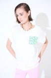 T-SHIRT DOPPIA STAMPA LOVE VERDE