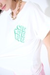 T-SHIRT DOPPIA STAMPA LOVE VERDE