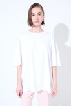 T-SHIRT OVERSIZE LUNGA BIANCO