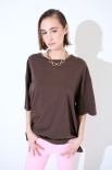 T-SHIRT OVERSIZE LUNGA MORO