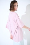 T-SHIRT OVERSIZE LUNGA ROSA