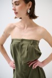 TUTA OVER FASCIA CON BOTTONE TENCELL VERDE MILITARE