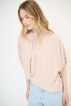 BLUSA CON FIOCCO COLLO BEIGE