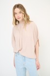 BLUSA CON FIOCCO COLLO BEIGE