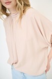 BLUSA CON FIOCCO COLLO BEIGE