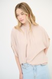 BLUSA CON FIOCCO COLLO BEIGE