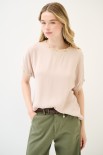 BLUSA CON COSTINA BEIGE