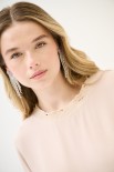 BLUSA CON COSTINA BEIGE