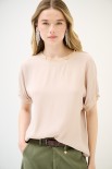 BLUSA CON COSTINA BEIGE