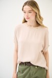 BLUSA CON COSTINA BEIGE