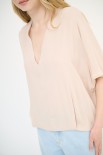 SCOLLO V CON ELASTICO BEIGE