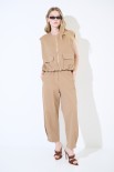 PANTALONE DRITTO CON PINCE CHIUSE E CINTURA CAMMELLO