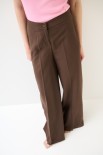 PANTALONE MISTO LINO TASCA UOMO MORO