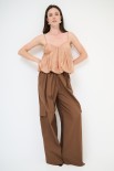 PANTALONE AMPIO CON TASCONE TELA PARACADUTE MORO