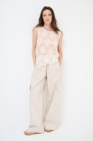 PANTALONE AMPIO CON TASCONE TELA PARACADUTE SABBIA