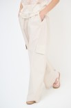 PANTALONE AMPIO CON TASCONE TELA PARACADUTE SABBIA