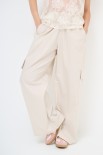 PANTALONE AMPIO CON TASCONE TELA PARACADUTE SABBIA