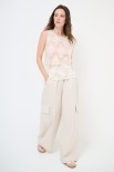 PANTALONE AMPIO CON TASCONE TELA PARACADUTE SABBIA