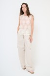 PANTALONE AMPIO CON TASCONE TELA PARACADUTE SABBIA