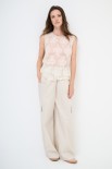 PANTALONE AMPIO CON TASCONE TELA PARACADUTE SABBIA