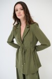 CAMICIA COLLO GIACCA CON LACCIO VERDE MILITARE