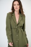 CAMICIA COLLO GIACCA CON LACCIO VERDE MILITARE