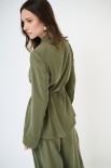 CAMICIA COLLO GIACCA CON LACCIO VERDE MILITARE