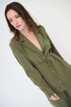 CAMICIA COLLO GIACCA CON LACCIO VERDE MILITARE