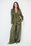CAMICIA COLLO GIACCA CON LACCIO VERDE MILITARE