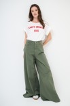 PANTALONE LARGO TELA PARACADUTE TAGLIO VIVO MILITARE