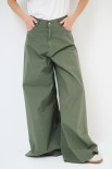 PANTALONE LARGO TELA PARACADUTE TAGLIO VIVO MILITARE