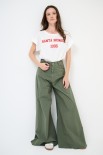 PANTALONE LARGO TELA PARACADUTE TAGLIO VIVO MILITARE