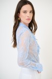 CAMICIA BODY PIZZO CELESTE