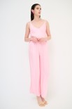 PANTALONE LARGO CINTURINO BASSO ROSA BABY