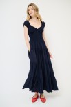 ABITO LUNGO SMOKE CON BALZE BLU