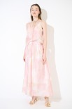 GONNA LUNGA SVASATA VOILE STAMPA LIME/ROSA