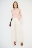 PANTALONE BALLON TELA CON FOULARD BURRO