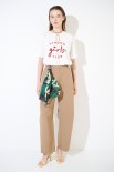 PANTALONE BALLON TELA CON FOULARD CAMMELLO