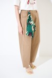 PANTALONE BALLON TELA CON FOULARD CAMMELLO