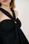 TOP ANELLO TELA PARACADUTE NERO