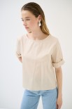 TOP SCATOLINA M.MANICA BEIGE