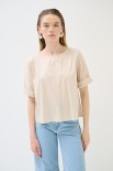 TOP SCATOLINA M.MANICA BEIGE