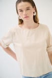 TOP SCATOLINA M.MANICA BEIGE