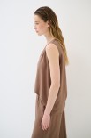 TOP SMANICATO SCOLLO V MORO