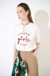 T-SHIRT STRONG GIRLS CLUB BIANCO