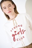T-SHIRT STRONG GIRLS CLUB BIANCO