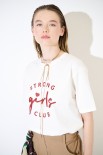 T-SHIRT STRONG GIRLS CLUB BIANCO