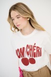 T-SHIRT MON CHERRY BIANCO