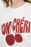 T-SHIRT MON CHERRY BIANCO